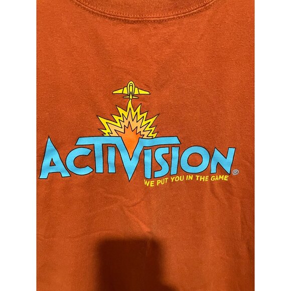 Activision We Put You In The Game Vintage Y2K T-Shirt, Orange, XL - Picture 4 of 4